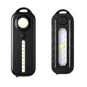 【FJ】2入組-多功能USB充電式前燈/尾燈警示燈L53(自行車燈 露營 登山 前燈 尾燈 夜間運動 安全必備)