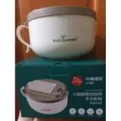 中國信託2024股東紀念品- 不鏽鋼雙層隔熱多功能碗-隔熱不燙手-304不銹鋼-兒童碗-包含蓋子-泡麵碗