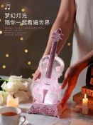 【品質認證 免運】女生飄雪擺件藍牙小提琴音樂盒八音盒生日禮物女孩兒童水晶球高階