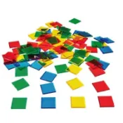方形透明片 （1英吋，4色，100 PCS) USL 遊思樂 教具