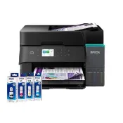 【EPSON】官方直營 搭1組T03Y原廠1黑3彩墨水★L6370 高速雙網三合一Wi-Fi智慧遙控連續供墨複合機