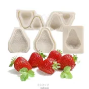 草莓硅膠蛋糕模具 DIY翻糖巧剋力軟陶黏土工具 裝飾掛件烘焙工具 B E U