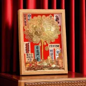 🔥🔥免運/臺灣出貨🔥🔥網紅五角錢發財樹相框手工diy金錢樹材料生日結婚硬幣招財樹禮物