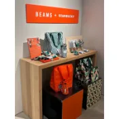 Beams + Starbucks 日本限定聯名 保冰袋保溫袋 零錢袋 鑰匙包 折疊收納袋 摺疊購物袋 附掛鉤零錢包