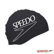 SPEEDO 官方旗艦店 成人 矽膠泳帽 Printed Biofuse 黑/白