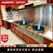 洋洋優品 【台灣公司 可開發票】嘉米嘉米定制猛火灶帶通風機爆炒雙口瓦斯爐天然瓦斯不銹鋼節能灶臺