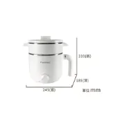 (店+)【MATRIC 松木】福利品~松木MATRIC 304不鏽鋼內膽1.2L防燙隔熱蒸煮美食鍋(MG-EH0615S)不鏽鋼蒸籠