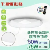 (店+)壯格 LED 50W 75W遙控吸頂燈 調光調色 鑽石閃耀面  保固一年