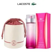 LACOSTE粉紅觸感淡香水90ml(贈品牌盥洗包)