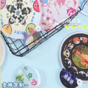 虎妞客製 客製折疊扇 飛盤扇 定製logo 可愛卡通反光闆應援團扇 便攜迷你 廣告扇子折疊扇 客製化