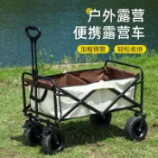 拾光藏寶閣 【輕巧摺疊】露營推車 手拉車 拉桿車 購物車 戶外推車 便攜推車 越野輪 承重強 一拉即收 露營野餐必備