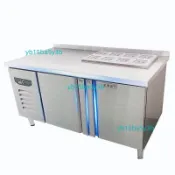 開槽沙拉臺商用工作臺小菜冰箱披薩小料臺水果撈冷藏展示櫃奶茶（不含運））