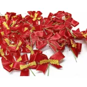 【芊綠人造花藝資材批發】100入 無珠 鐵絲蝴蝶結 銀柳 金錢樹 發財樹 盆栽 盆花 蘭花 花籃 開幕送禮 喜糖 蝴蝶結