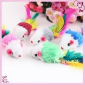 【小毛球】沙沙鼠 貓咪玩具 貓玩具 絨毛老鼠 毛絨老鼠 逗貓玩具 寵物玩具 仿真老鼠 發聲老鼠 兔毛老鼠 小老鼠