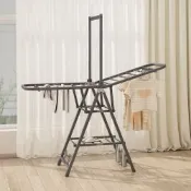 STYLE 格調 三維立體升級-免安裝多功能3段檔數1.6M翼型折疊晾衣架/曬衣架/蝶型衣架