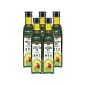【GROVE 克羅福】紐西蘭100%純天然頂級冷壓初榨酪梨油250ml五入組-青檸風味(可生飲/高溫烹調/總代理公司貨)