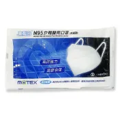 {摩戴舒MOTEX}N95立體醫療口罩(藍色/白色) 單片裝*小柚子*