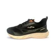 (店+)【FILA】FILA 慢跑鞋 黑橘 針織 運動鞋 男 1J307Y016