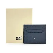 【MONTBLANC 萬寶龍】MB131769 經典Extreme風尚系列壓印斜紋牛皮卡夾/名片夾(灰色)