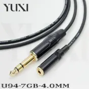 (店+)細線4.0mm 金屬頭 耳機延長線 6.3 TRS 轉 3.5 TRS 母頭 耳機線 6.5轉3.5母頭 耳機母座