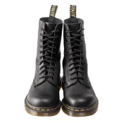 Dr.Martens 馬汀 1490 VIRGINIA 軟皮10孔綁帶中筒靴 黑 中性款馬丁休閒靴 男女22524001