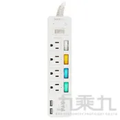 【九乘九】BOSS 5開4插3P高溫斷電USB延長線1.8米 K-53