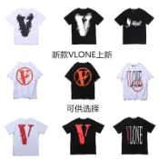 潮牌zhou Vlone Friends聯名ins陳冠希同款藤原浩情侶短袖T恤
