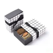 生活雜貨舖:北歐ins風生巧克力抽屜盒/手工皂包裝盒/黑白格子包裝盒/小禮盒