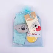 【Familidoo 法米多】清倉最低價★考拉安撫巾禮品袋 嬰兒禮盒 (嬰兒襪 拍嗝巾 口水巾 滿月周歲禮盒 彌月禮)