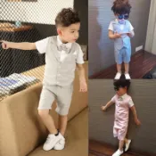 ❤️台灣現貨❤️四件套裝 婚紗攝影 花童禮服 男寶寶禮服拍照禮服 男童禮服 畢業男童禮服 長袖套装 正式西裝 春夏季款