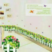 植物柵欄壁貼 可移除牆貼 玄關 臥室 客廳 裝飾貼 隨意貼 AY7143