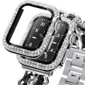 鑲鑽錶殼 適用 Apple Watch 12 11 錶殼 10 9 8 SE3 Ultra4 蘋果 手錶保護殼 46mm