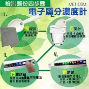 《精準儀錶旗艦店》數位電子鹽分濃度計 七段燈光變化 鹽分濃度檢測 鹹度檢測筆 MET-DSM