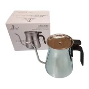 (店+)【愛鴨咖啡】Gamma Cafe 銀曜石霧面鶴嘴手沖壺+附溫度計插孔 850ml