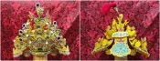 安金紙帽 1尺6神尊戴 8吋頭圍 漆線 安金 水鑽 紙帽 王帽 王爺帽