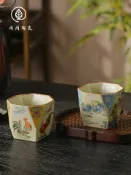 全球選品1館 生活百貨 ♔大公雞八方杯茶杯主人杯個人陶瓷單杯汝窯開片可養大吉大利