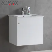 《ROMAX 羅曼史》5層環保鋼琴烤漆 50cm 面盆浴櫃組 TW69+RD50E 全櫃體防水發泡板材質【都會區免運費】