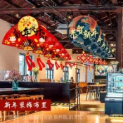 馬年2026新年裝飾品吊飾商場店鋪場景氛圍佈置春節過年吊頂掛飾
