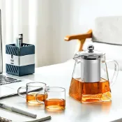 (店+)【JOEKI】玻璃茶壺-750ml方形過濾泡茶壺 高硼矽玻璃壺 大容量 耐熱 泡茶壺玻璃 玻璃 茶壺