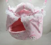 【皮蛋媽的私房貨】MOU1435 手作扇型蓬蓬窩 扇形窩 豆豆布 豆豆絨 L型轉角吊窩 鸚鵡 鳥 蜜袋鼯 松鼠 窗簾吊床