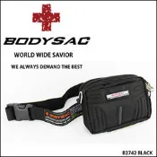AMINAH ~【BODYSAC B2742】Outdoor Style 機能性 潮流休閒 腰包 / 小側背包 黑色