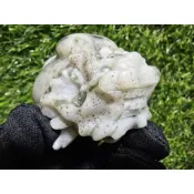 綠碧璽龍龜 心上長綠意，療癒系水晶擺件，守護財富與好運的森林精靈