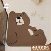 客製地墊+超防滑 棕熊先生浴室地墊 矽藻土軟地墊 吸水地墊 浴室防滑地墊 腳踏墊 門口地墊 速乾 廁所地墊 珪藻土地墊
