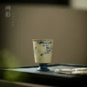 全球選品1館 生活百貨 復古青花茶杯陶瓷聞香杯創意藍牡丹個人專用品茗杯精緻高腳杯茶盞