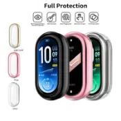 XIAOMI 全新矽膠 TPU 外殼玻璃適用於小米智能手環 11 / NFC 全屏保護框架保險槓適用於 MiBand 1