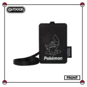 OUTDOOR 寶可夢Pokemon夜光皮卡丘票卡證件套/ 黑色/ ODGO21A08BK eslite誠品