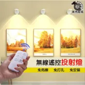 (店+)無線遙控投射燈｜【黑馬燈城】｜LED燈/三色燈/展場燈/Type-c充電/小夜燈/掛畫燈/壁掛燈/投光燈【A1330】