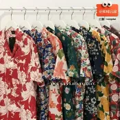 明熙精品屋 【痞帥復古】花襯衫 夏威夷襯衫 港風襯衫 寬鬆襯衫 短袖襯衫 泰式印花 設計感廓形 男女同款 度假穿搭 街頭潮流