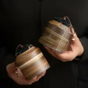 全球選品1館 生活百貨 日式粉引粗陶茶葉罐醒茶罐家用小茶倉茶葉收納罐功夫茶具茶道配件