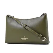 【HOTAI購】【KATE SPADE】 Sadie 防刮十字紋拉鍊斜背包-海藻綠